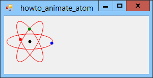 [Draw an animated atom in C#]
