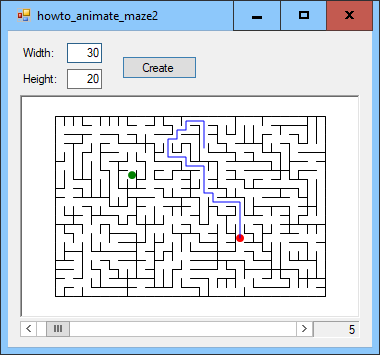 [Animate maze solving, version 2]