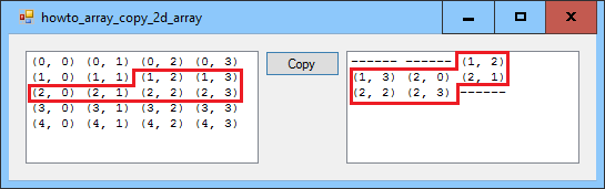 [Use Array.Copy to copy values in two-dimensional arrays in C#]