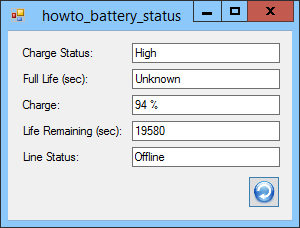 [Display battery status in C#]