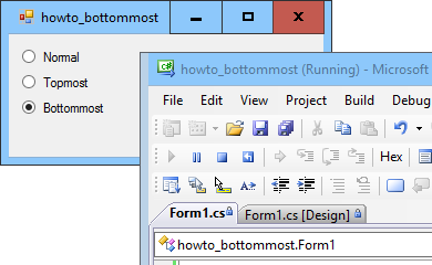 [Make a form TopMost or BottomMost in C#]
