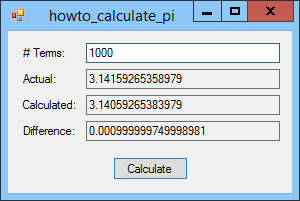 [In honor of Pi Day (3.14), approximate pi in C#]