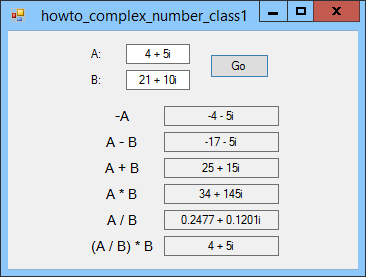 complex number class