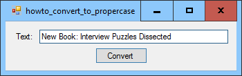 [Convert a string to proper case (title case) in C#]