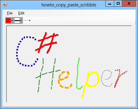 [Copy and paste scribble data in C#]