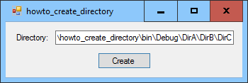 [Create directories and intermediate directories in C#]