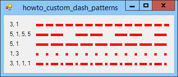 [Draw lines with custom dash patterns in C#]