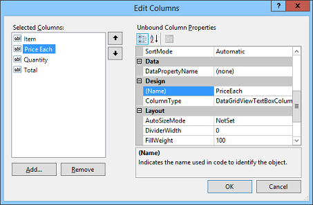 [Format DataGridView columns in C#]