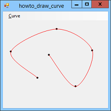 [Draw a smooth curve connecting points in C#]