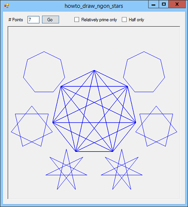 [Draw stars inside polygons in C#]