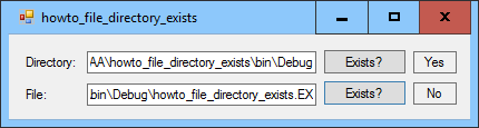 [Determine whether a file or directory exists in C#]