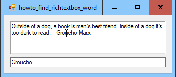 [Find the word under the mouse in a RichTextBox control in C#]
