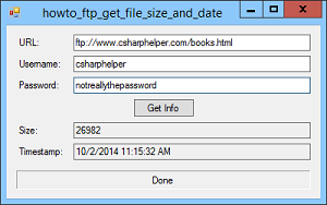 [Get file size and last modification time on an FTP server in C#]