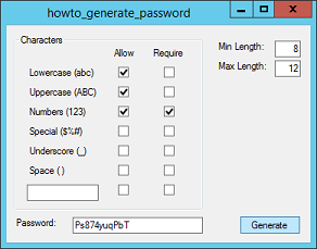 random passwords