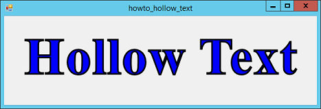hollow text