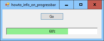 [Display text on a ProgressBar in C#]