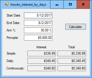 [Calculate interest for a loan in C#]