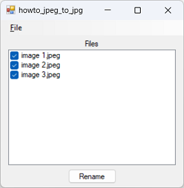 [Rename JPEG files to JPG files in C#]