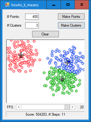 [Use k-means clustering to find clusters of data in C#]