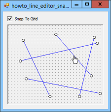 Draw and move line segments snapping to a grid