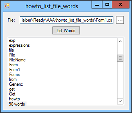 [List unique words in a text file in C#]