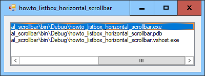 [Display a horizontal scrollbar in a ListBox in C#]
