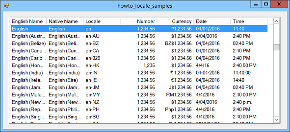 [Display sample formats for different locales in C#]