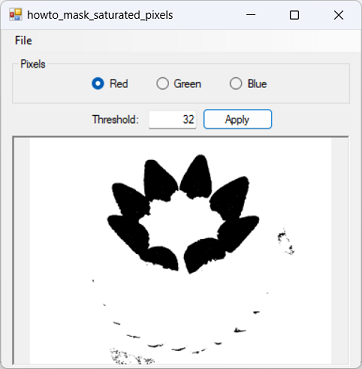 [Mask saturated pixels in C#]