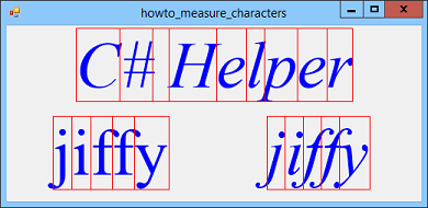 measure character positions
