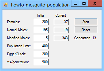 [Simulate mosquito populations in C#]