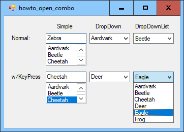 [Expand a ComboBox when the user presses Enter in C#]