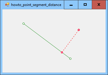 distance between a point and a line segment
