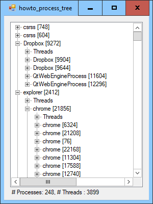 [Build a Windows process tree in C#]