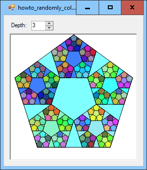 [Draw a randomly colored Sierpinski pentagon in C#]