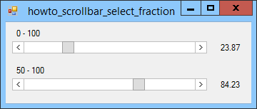 [Use a scrollbar to select non-integer values in C#]