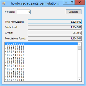[Calculate the number of secret Santa permutations in C#]
