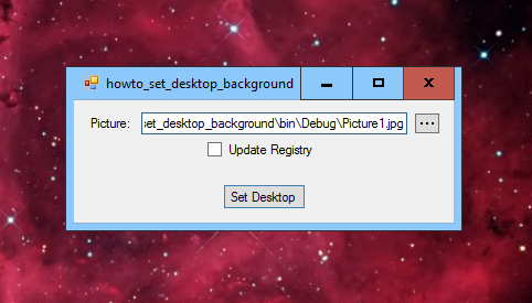 [Set the Windows desktop picture in C#]