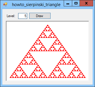 [Draw a Sierpinski triangle in C#]