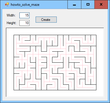 [Solve mazes in C#]