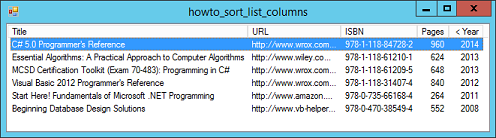 Sort a ListView using the column you click