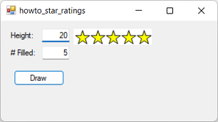 [Draw rating stars in C#]