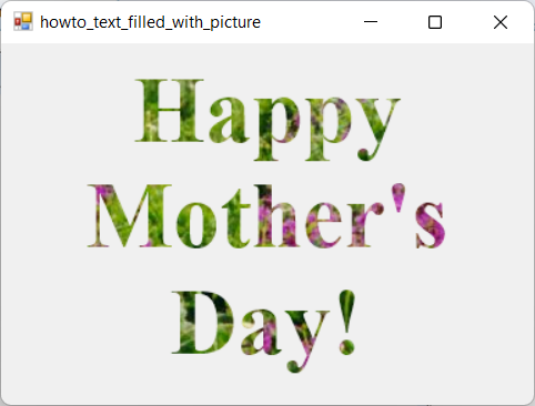 Draw text filled with a picture
