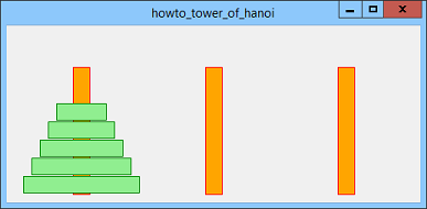 [Recursively solve the Tower of Hanoi problem in C#]