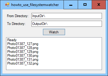 [Use a FileSystemWatcher to build a spooler in C#]