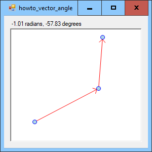 [Find the angle between two vectors in C#]