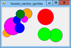 [Use vectors to manage bouncing balls in C#]
