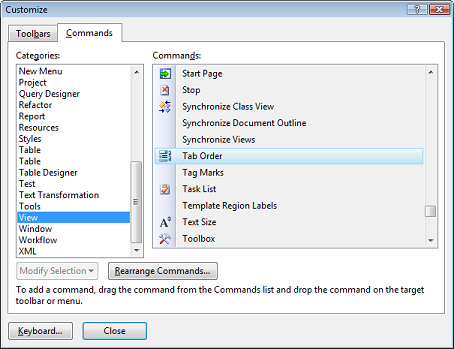 [Enable commands in Visual Studio Express Edition]