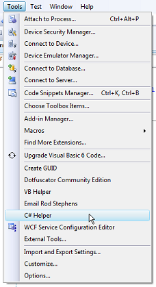 [Create a Visual Studio tool]