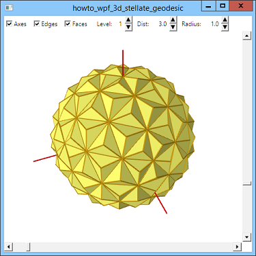[Make a stellate geodesic sphere with WPF and C#]