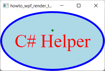 [Render text in a WPF program using C#]